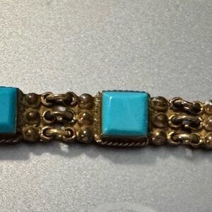 Taxco Vintage SS/Turquoise Bracelet